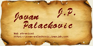 Jovan Palačković vizit kartica